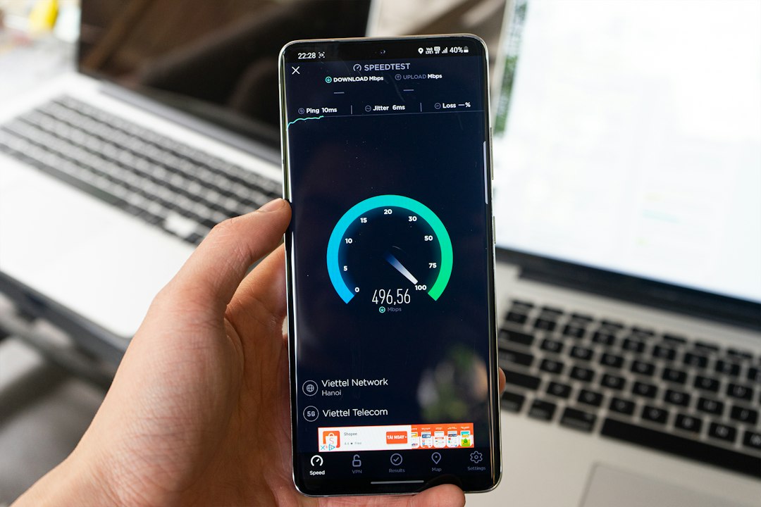 vpn that doesn't slow down internet — black samsung android smartphone displaying icons